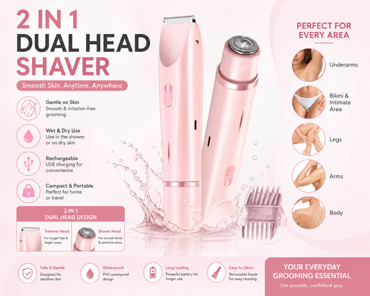 2-in-1 Electric Shaver for Women