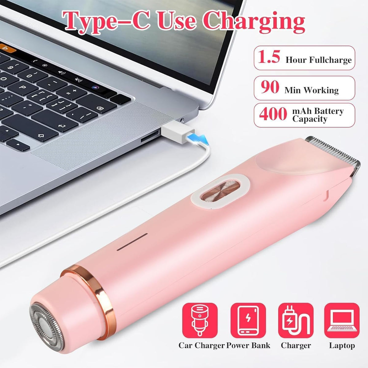 2-in-1 Electric Shaver for Women